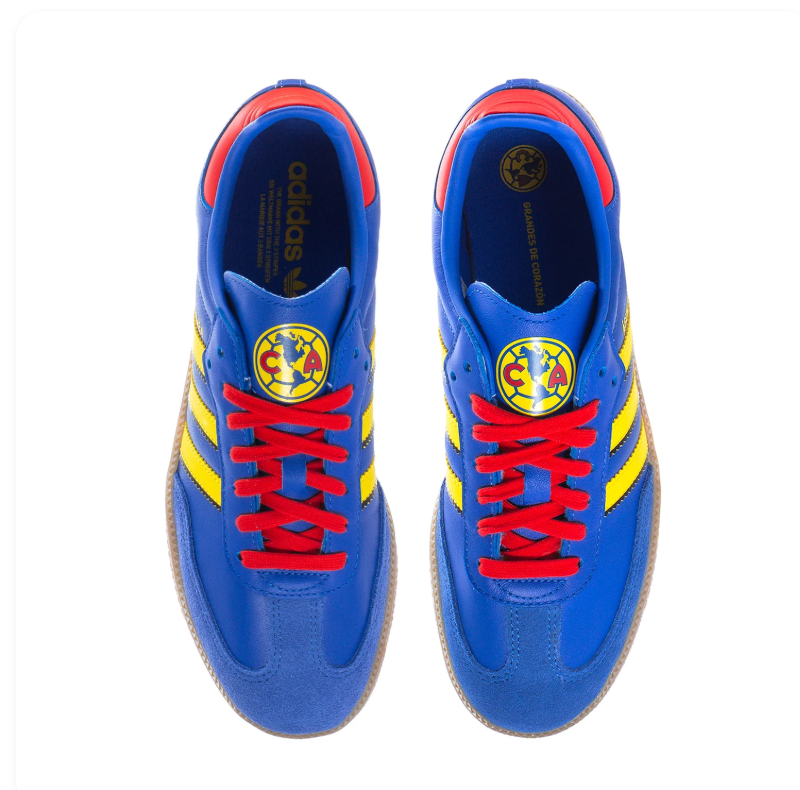 Adidas Samba OG x Club América Royal Blue Gold Red Gum