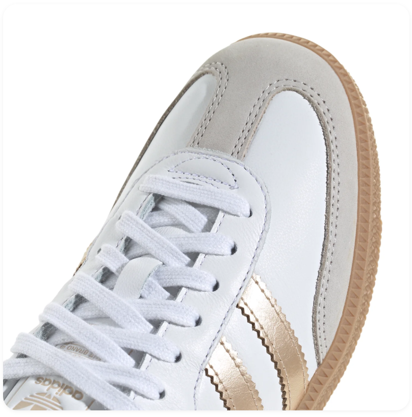 Adidas Samba OG Cloud White Gold Metallic Gum