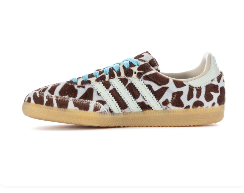 Adidas Gazelle Indoor Giraffe Print Light Blue Gum