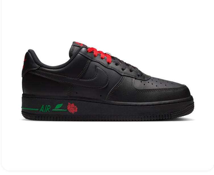 Nike Air Force 1 Low Roses Black University Red Green