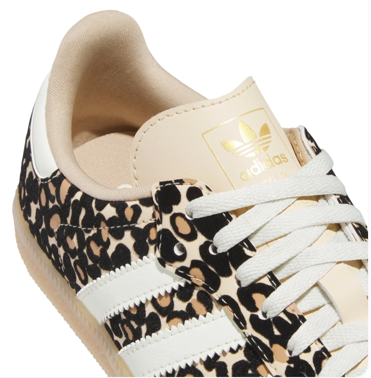 Adidas Samba OG Leopard Print Cream White Gum