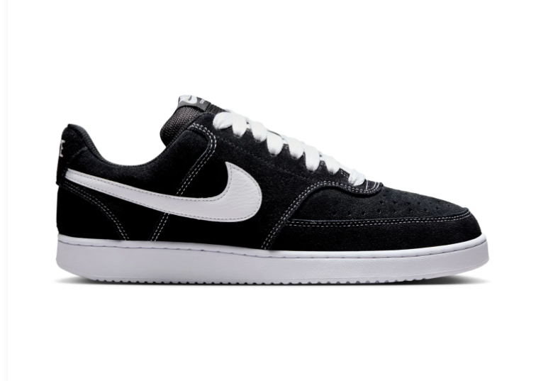 Nike Court Vision Low Black White Suede