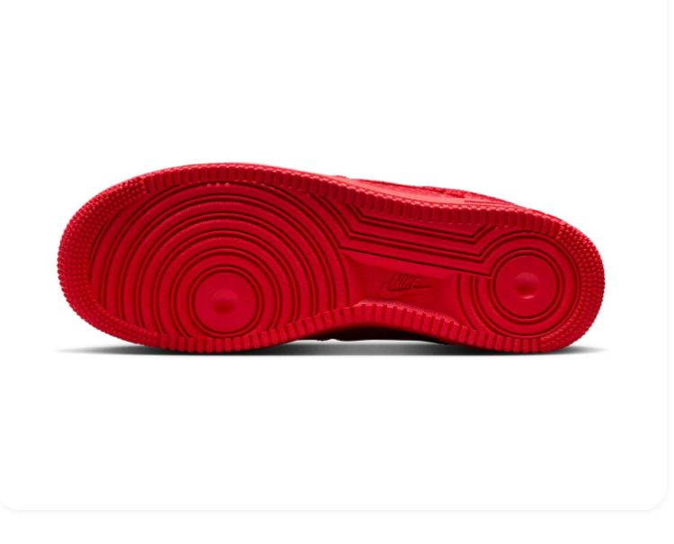 Nike Air Force 1 Low Triple Red Perforated Suede