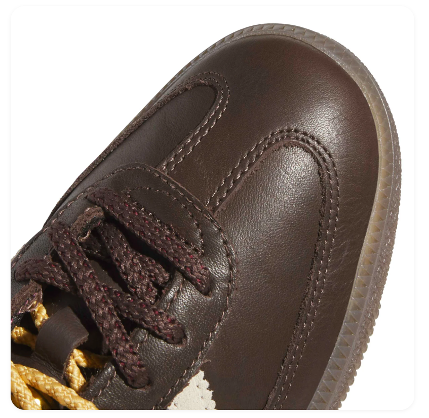 Adidas Samba OG Dark Brown Burgundy Gold Gum