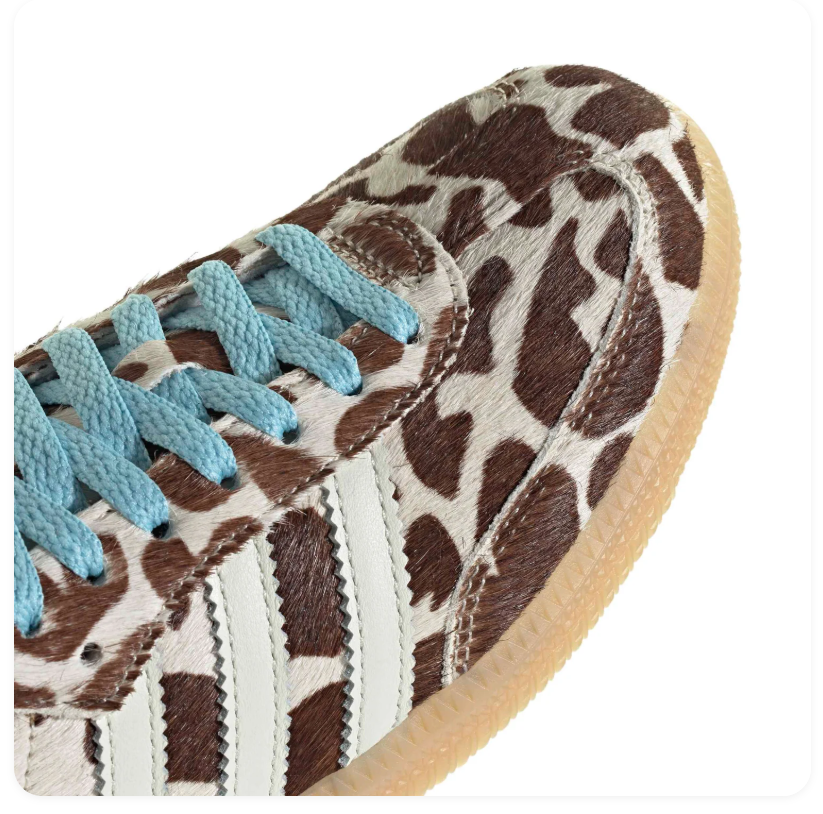 Adidas Gazelle Indoor Giraffe Print Light Blue Gum