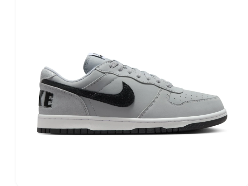 Nike Dunk Low Wolf Grey Black University Red Oversized Text