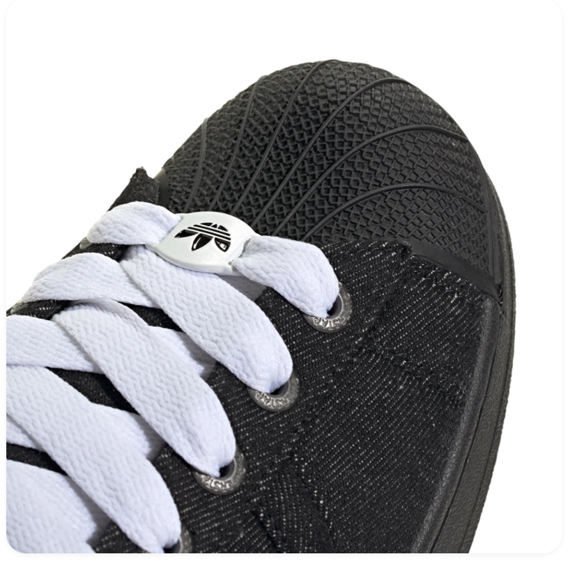 Adidas Superstar Triple Black Cloud White Laces