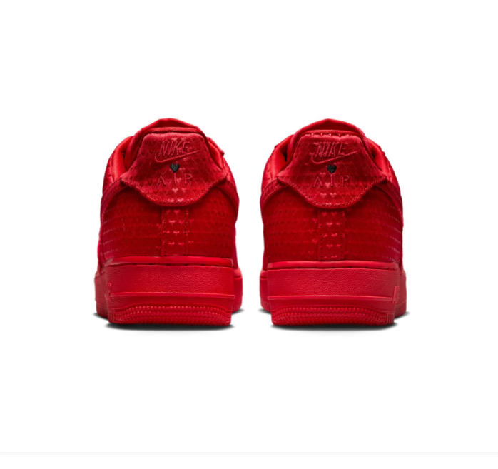 Nike Air Force 1 Low Triple Red Perforated Suede