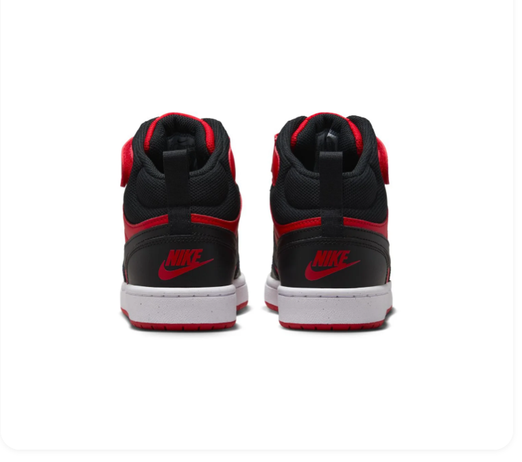 Nike Court Borough Mid 2 Black University Red
