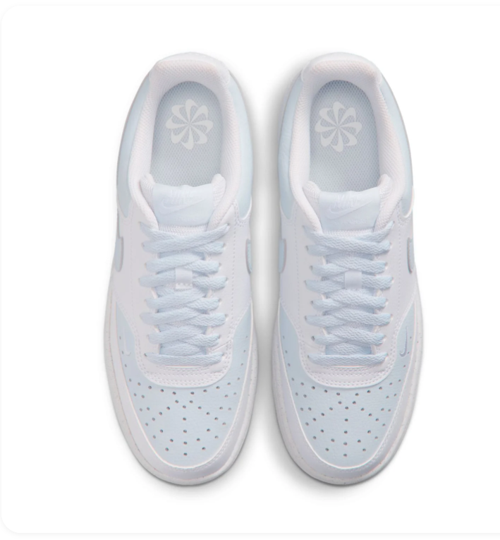 Nike Court Vision Low Triple White Barely Blue