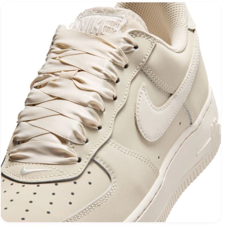 Nike Air Force 1 Low Coconut Milk Sail Satin Laces