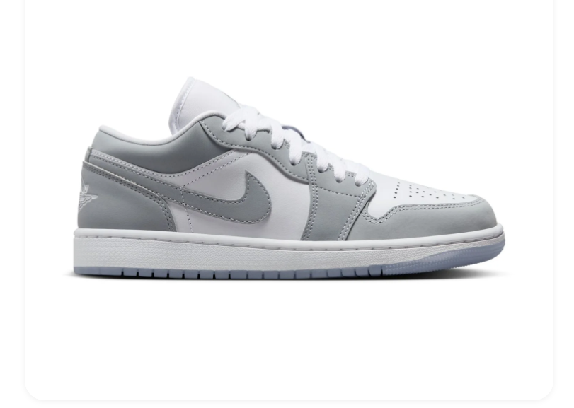 Air Jordan 1 Low Wolf Grey White