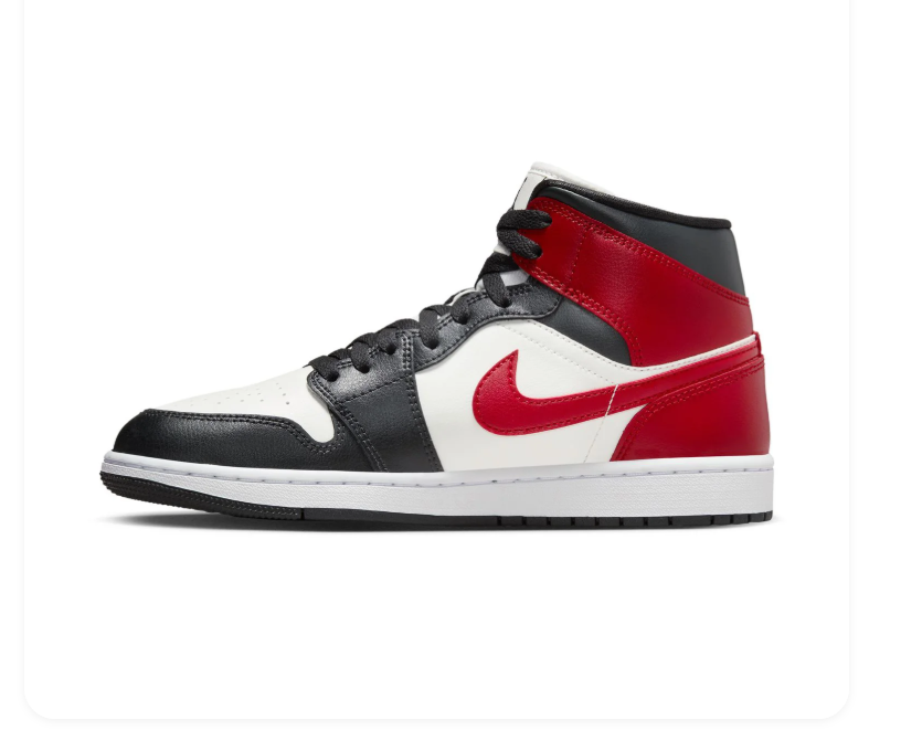 Air Jordan 1 Mid Chicago Black Toe