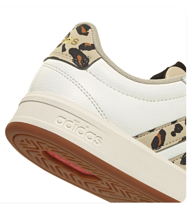 Adidas Grand Court 2.0 Cloud White Leopard Print Gum