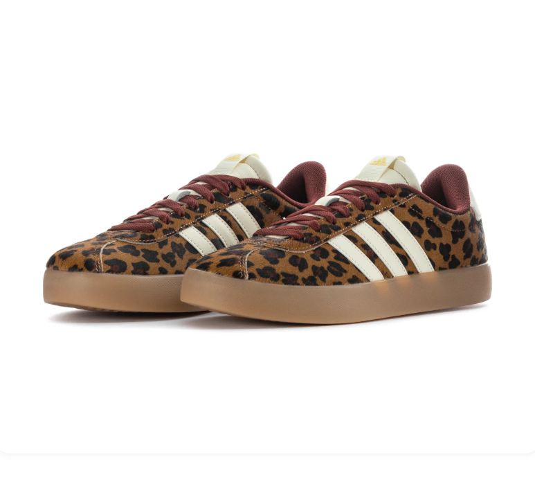 Adidas Gazelle Leopard Print Off White Burgundy Gum