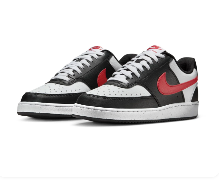 Nike Court Vision Low Black University Red White