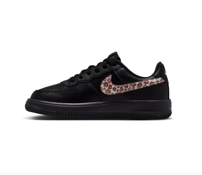 Nike Force 1 Low EasyOn Black Leopard Print Swoosh