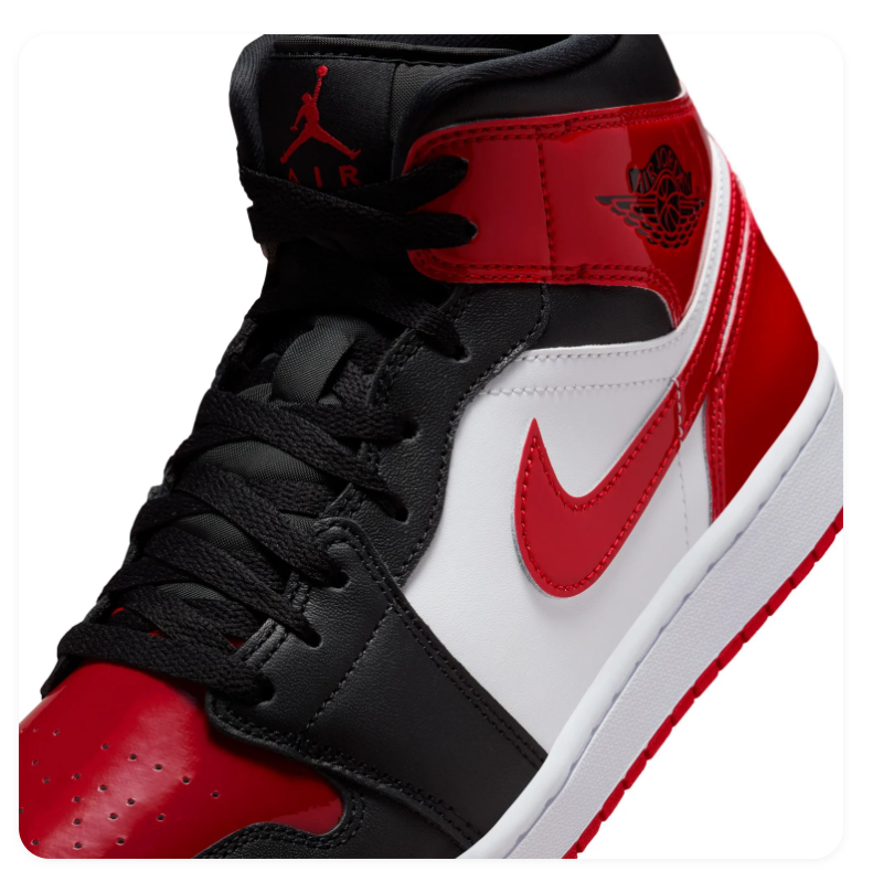 Air Jordan 1 Mid Bred Toe