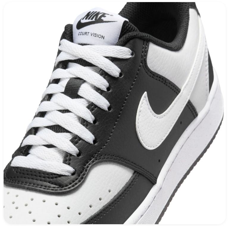 Nike Court Vision Low Black White Panda Split