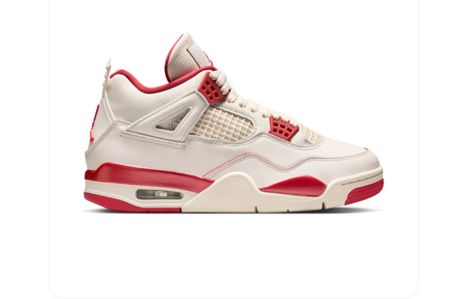 Air Jordan 4 Retro Sail Gym Red