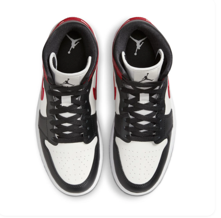 Air Jordan 1 Mid Chicago Black Toe
