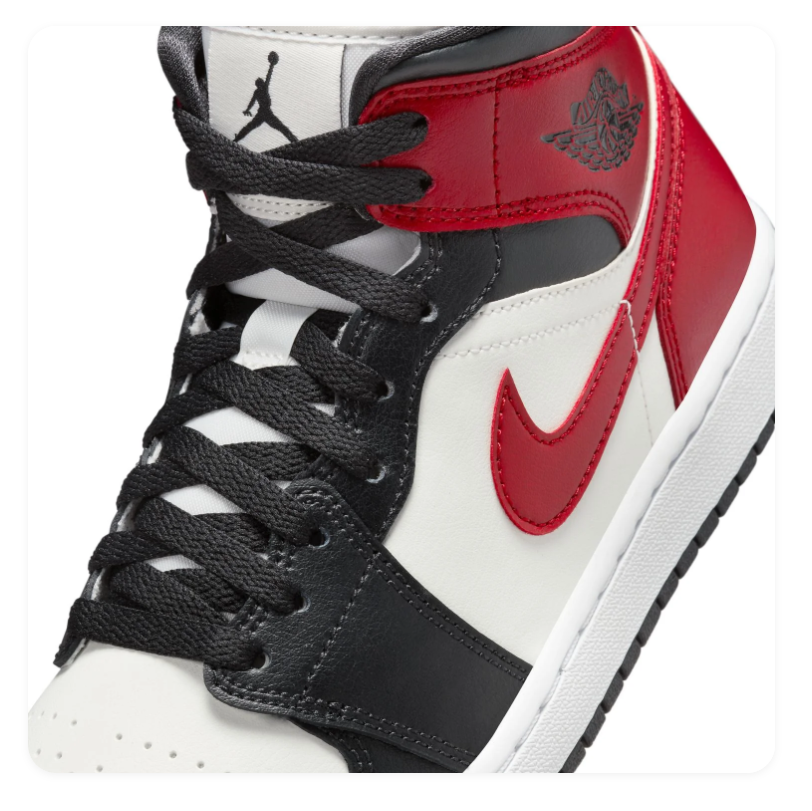 Air Jordan 1 Mid Chicago Black Toe