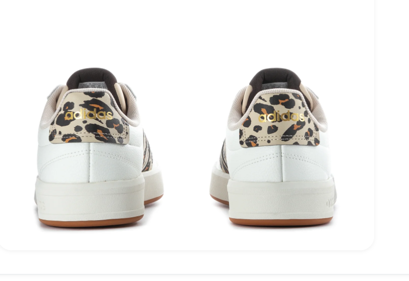 Adidas Grand Court 2.0 Cloud White Leopard Print Gum