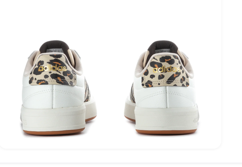 Adidas Grand Court 2.0 Cloud White Leopard Print Gum
