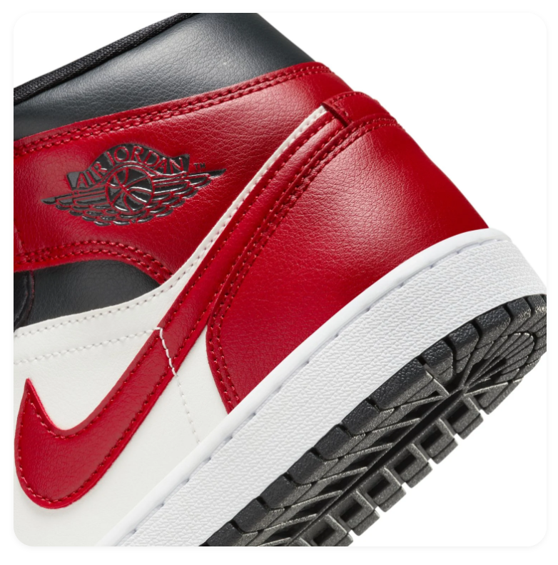 Air Jordan 1 Mid Chicago Black Toe