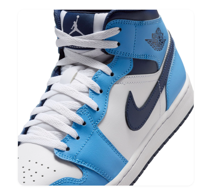 Air Jordan 1 Mid UNC University Blue