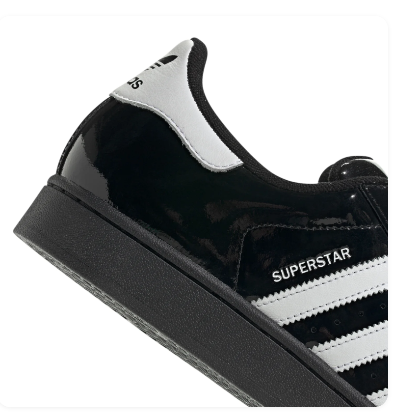 Adidas Superstar Core Black Patent Cloud White