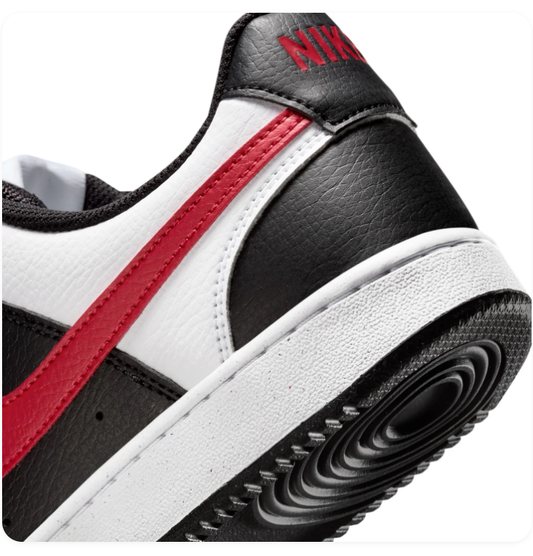 Nike Court Vision Low Black University Red White