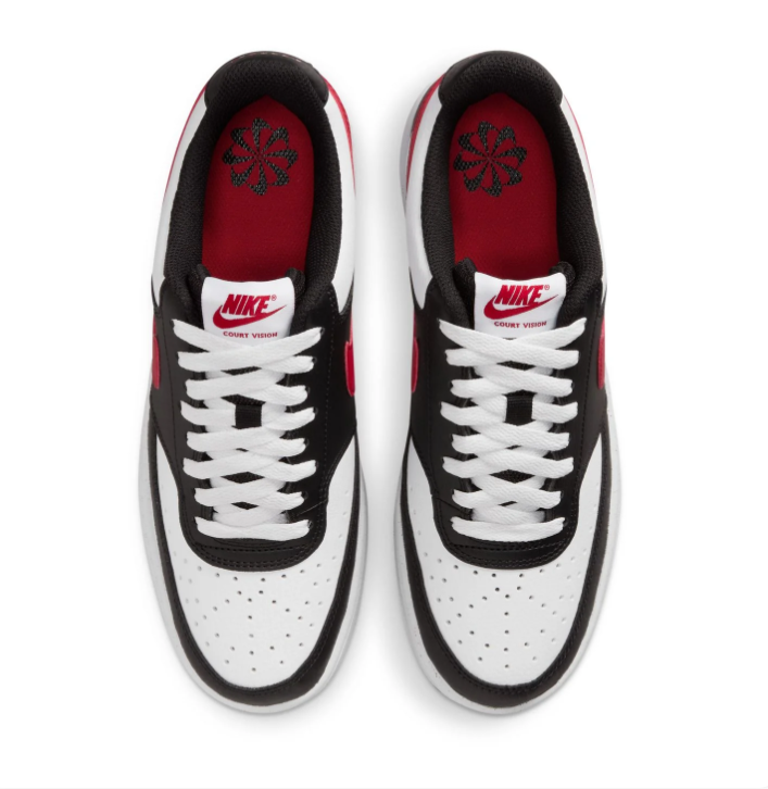 Nike Court Vision Low Black University Red White