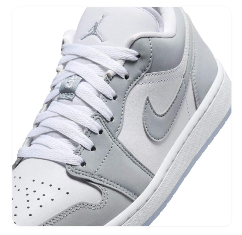 Air Jordan 1 Low Wolf Grey White