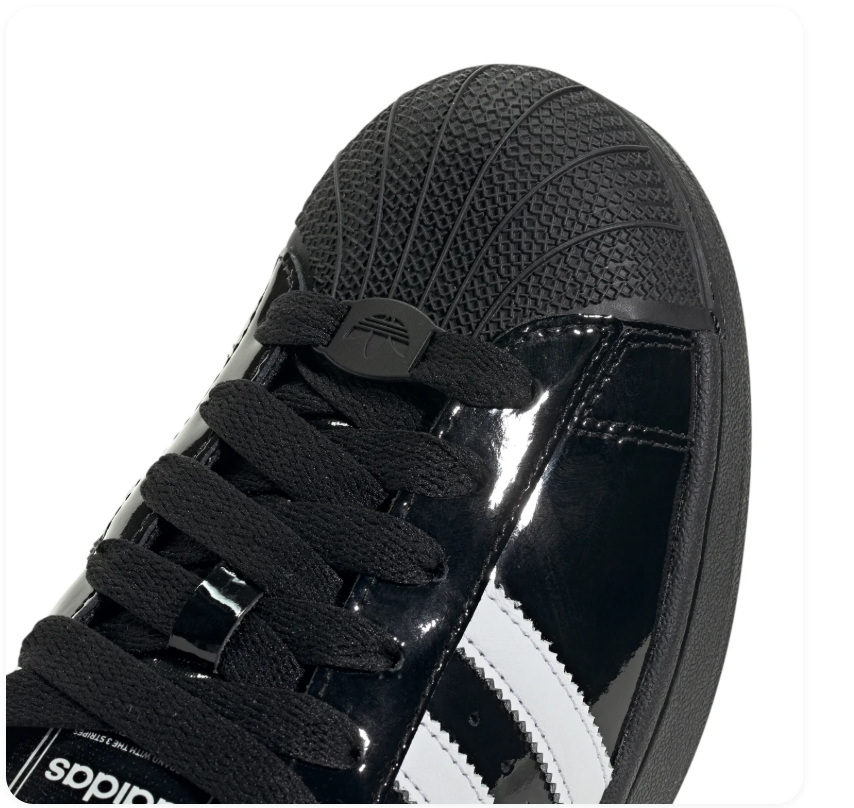 Adidas Superstar Core Black Patent Cloud White