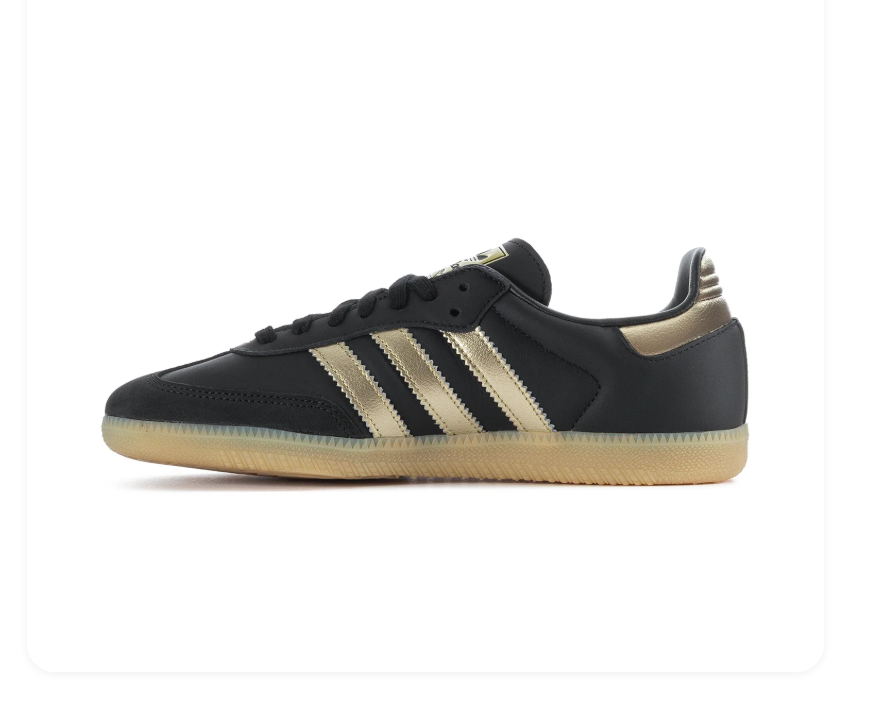 Adidas Samba OG Core Black Gold Metallic Gum
