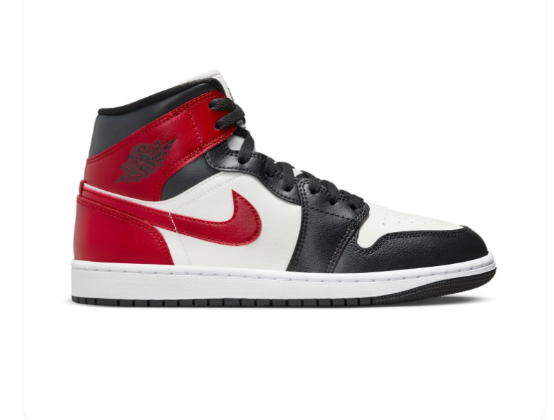 Air Jordan 1 Mid Chicago Black Toe
