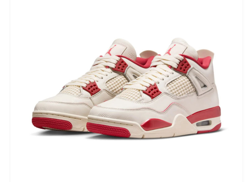 Air Jordan 4 Retro Sail Gym Red