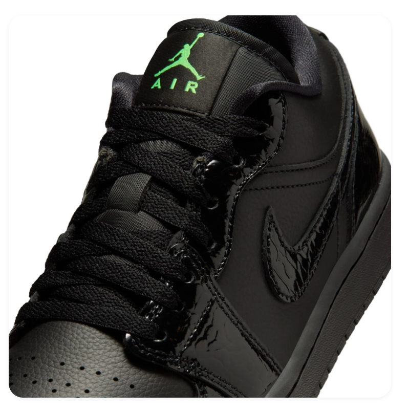 Air Jordan 1 Low Black Green Shock