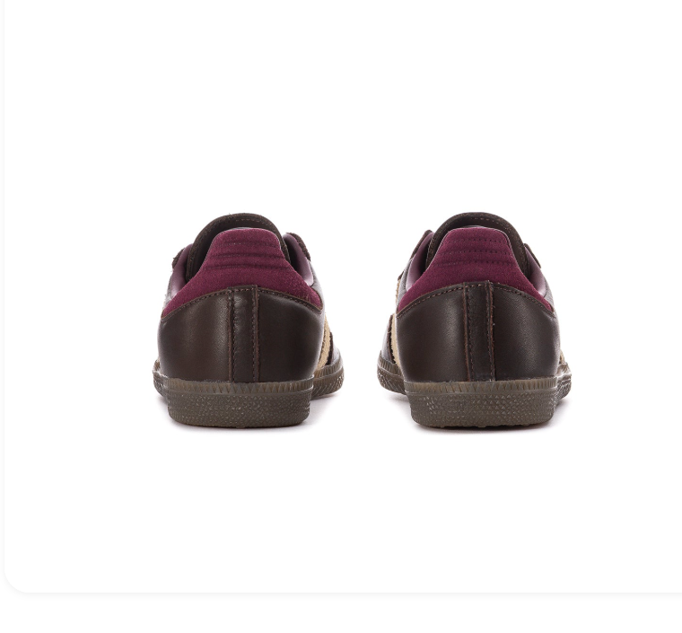 Adidas Samba OG Dark Brown Burgundy Gold Gum