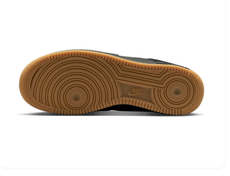Nike Air Force 1 Low Black White Gum Bottom