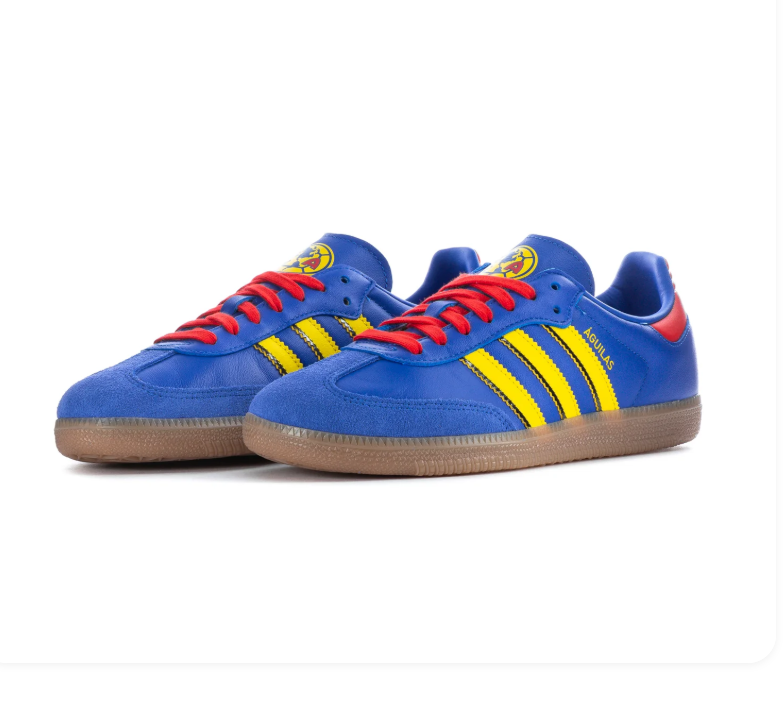 Adidas Samba OG x Club América Royal Blue Gold Red Gum