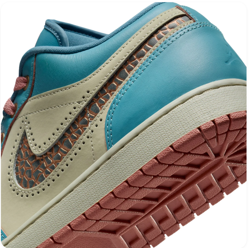 Air Jordan 1 Low Tropical Teal Desert Sand Pink Guava