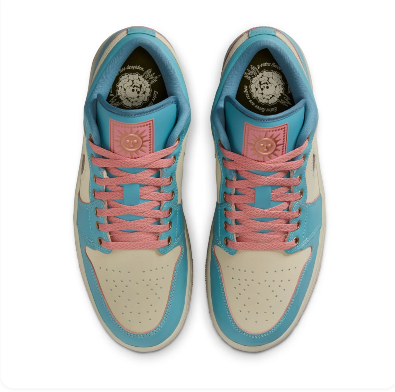Air Jordan 1 Low Tropical Teal Desert Sand Pink Guava
