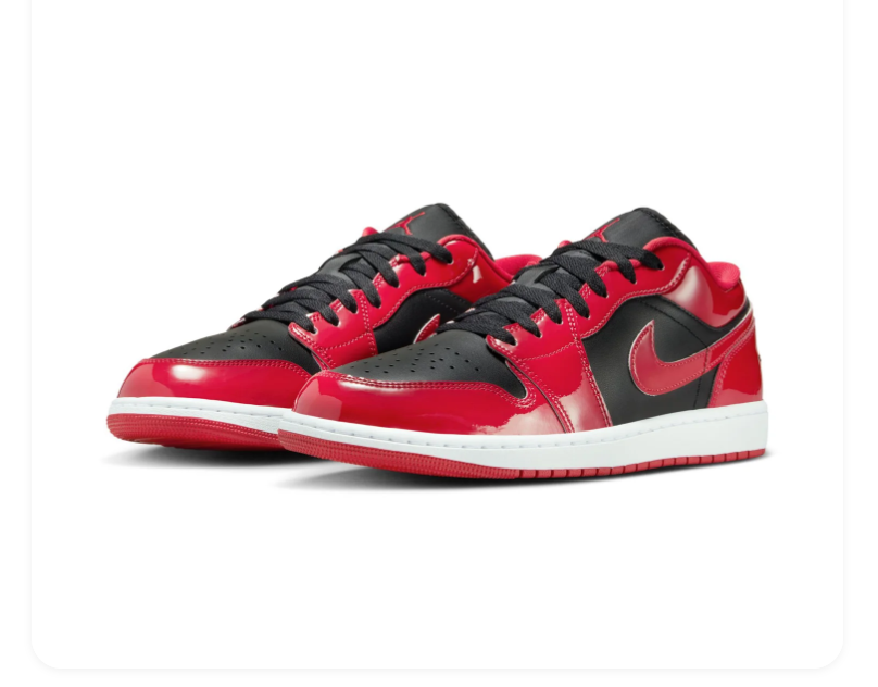 Air Jordan 1 Low Patent Bred
