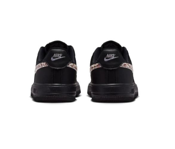 Nike Force 1 Low EasyOn Black Leopard Print Swoosh