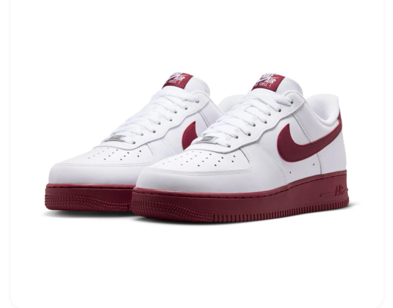 Nike Air Force 1 Low White Team Red
