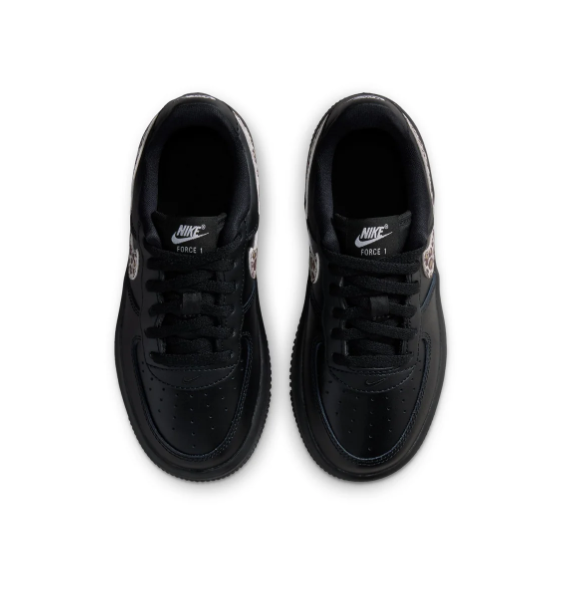 Nike Force 1 Low EasyOn Black Leopard Print Swoosh
