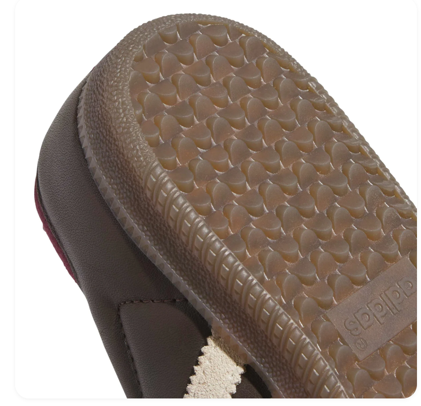 Adidas Samba OG Dark Brown Burgundy Gold Gum