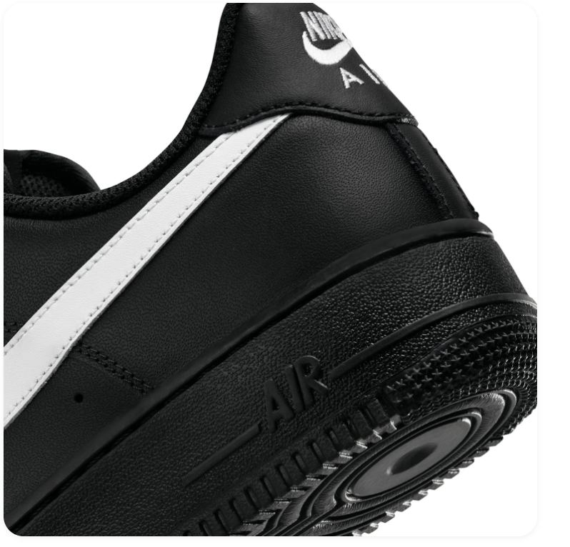 Nike Air Force 1 Low Triple Black White Swoosh